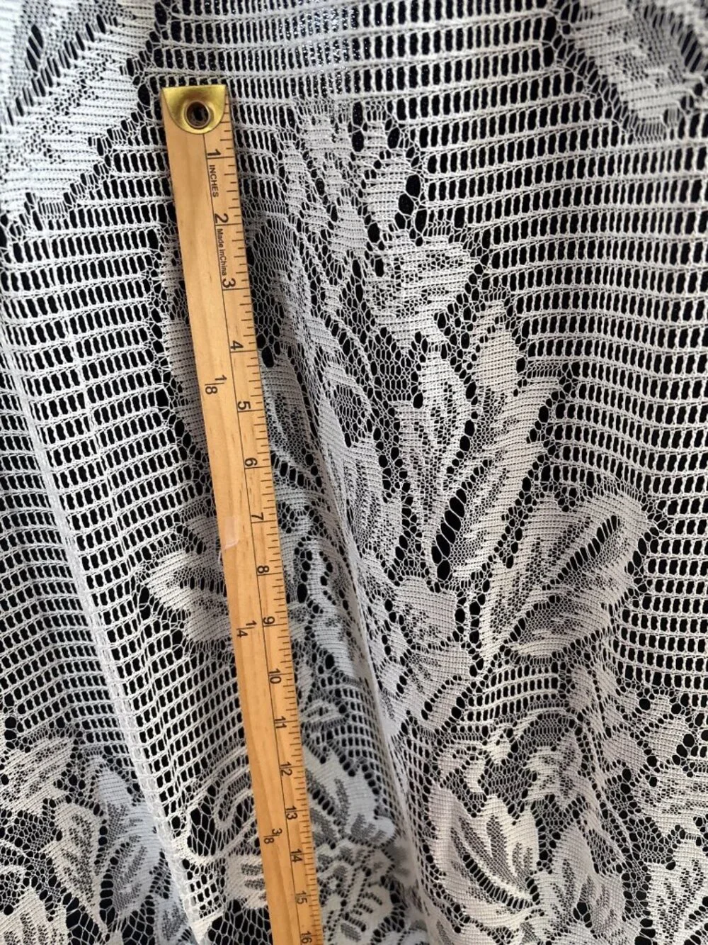White Floral Lace Curtain Panel Elegant Sheer 60